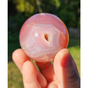 pink jelly agate sphere 2 in